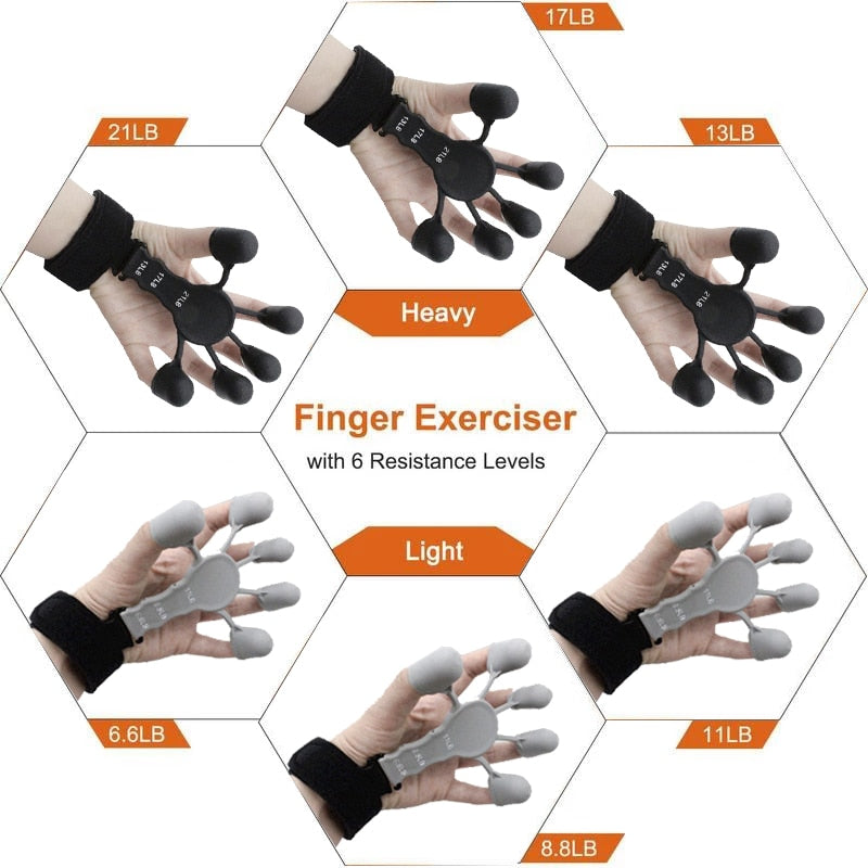 6 Resistant Strength Finger Gripper Exerciser
